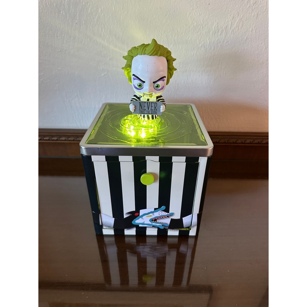Beetlejuice Beetlejuice Light Up Popcorn Tin Movie Theater Collectible 130oz